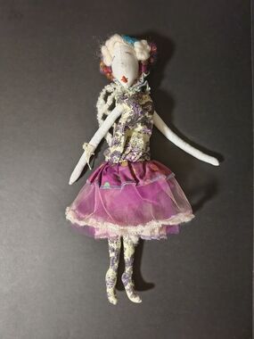 Brownstone Sabine 17" Handmade Fabric Doll Purple Tulle Skirt Limited 2013
